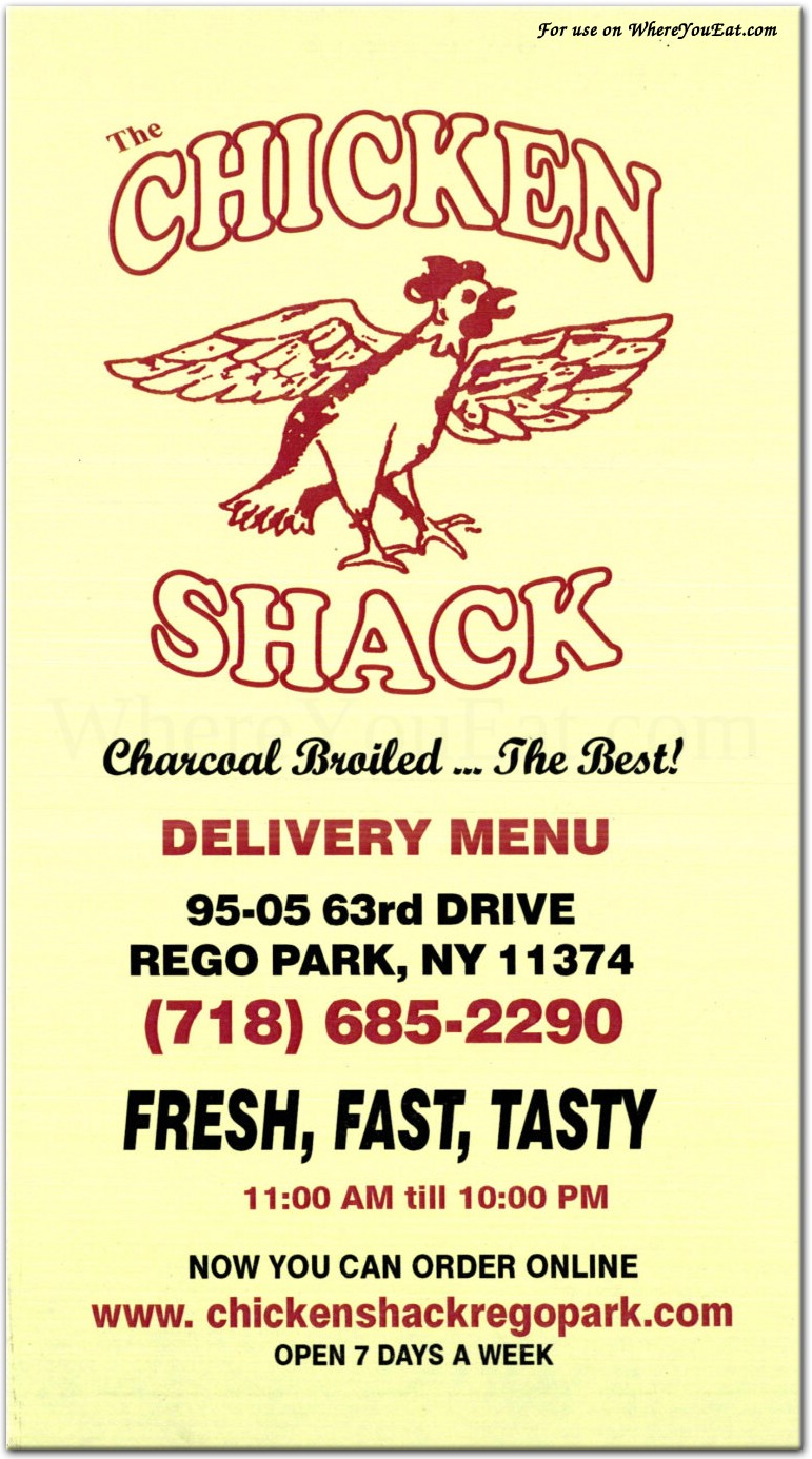 CHICKEN SHACK Restaurant In NEW YORK Menus Photos