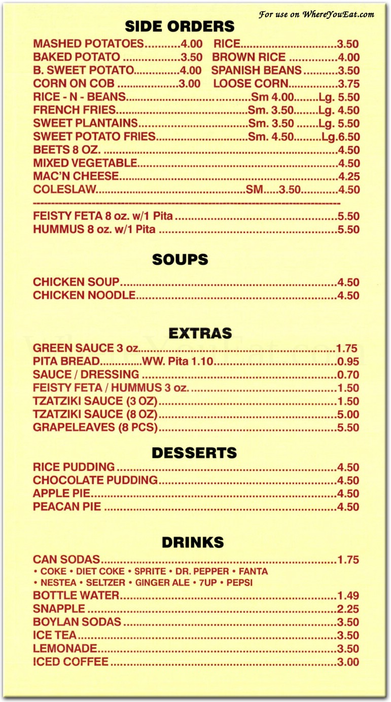 Chicken Shack Restaurant In New York Menus Photos