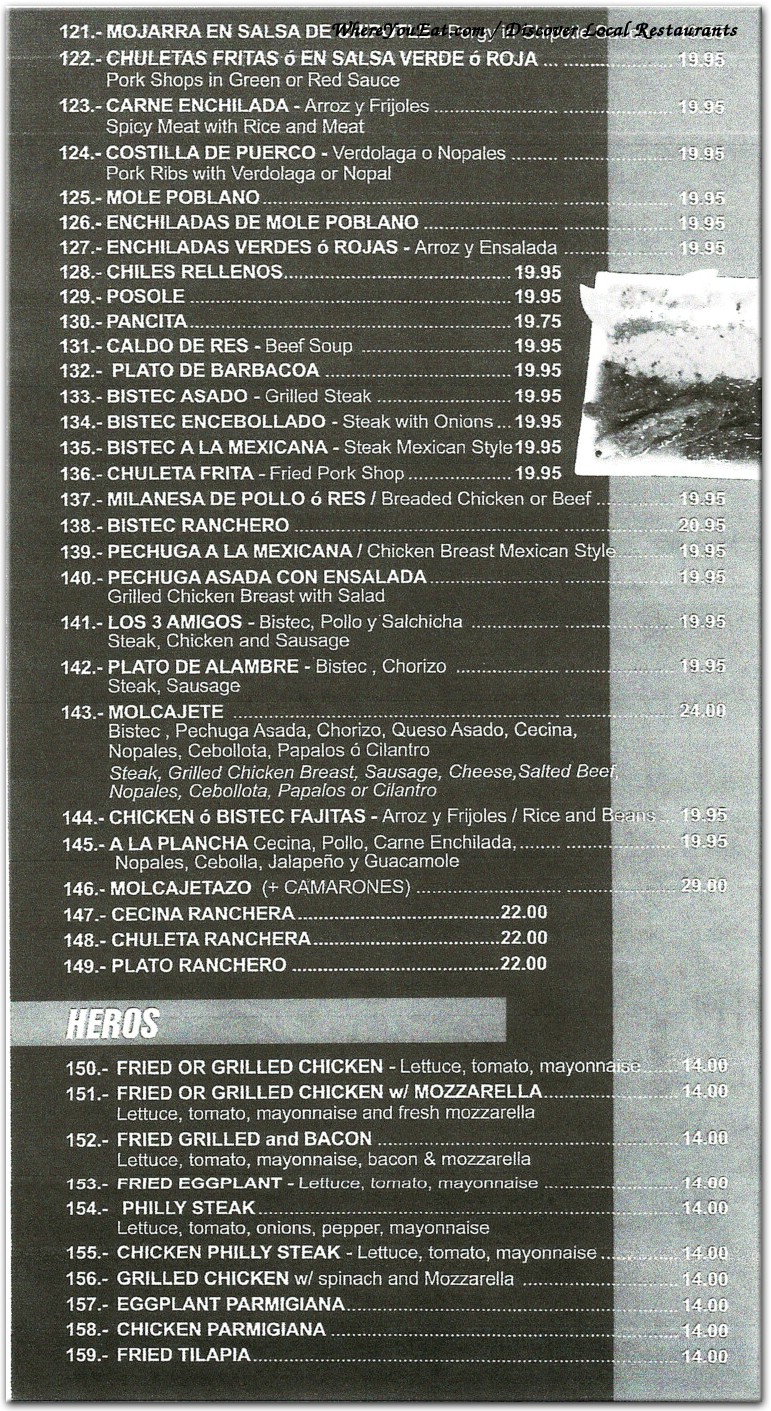 Tres Amigos Taqueria Restaurant Restaurant In Staten Island Menus