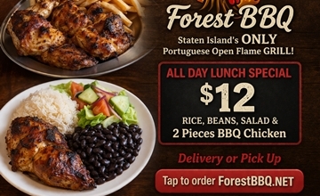 Forest BBQ all day lunch special advertisement