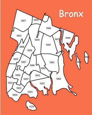 the bronx map