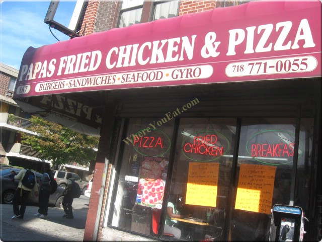 Papas Fried Chiken And Pizza