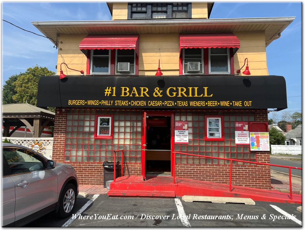 1 Bar Grill Restaurant in Central Jersey Menus Photos