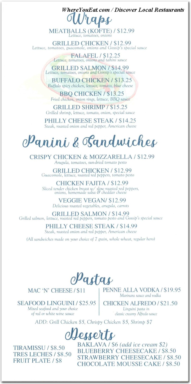 menu image
