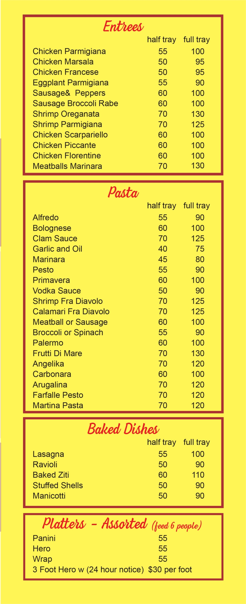 menu image