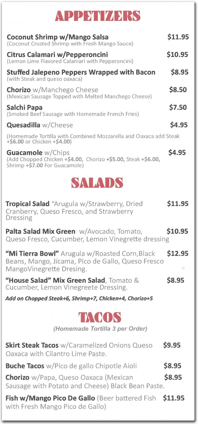 menu image