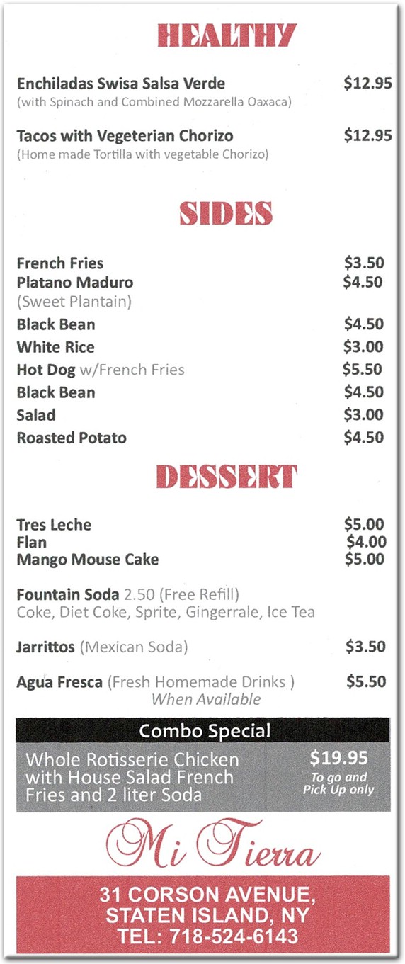 menu image