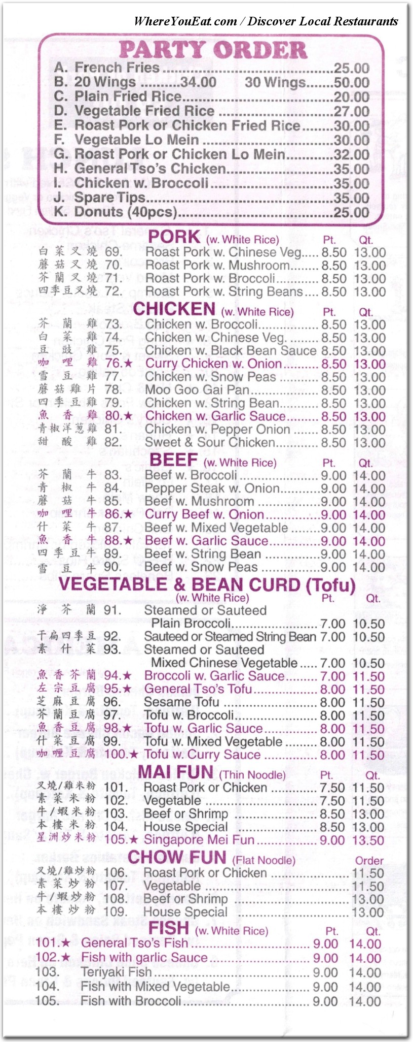 menu image