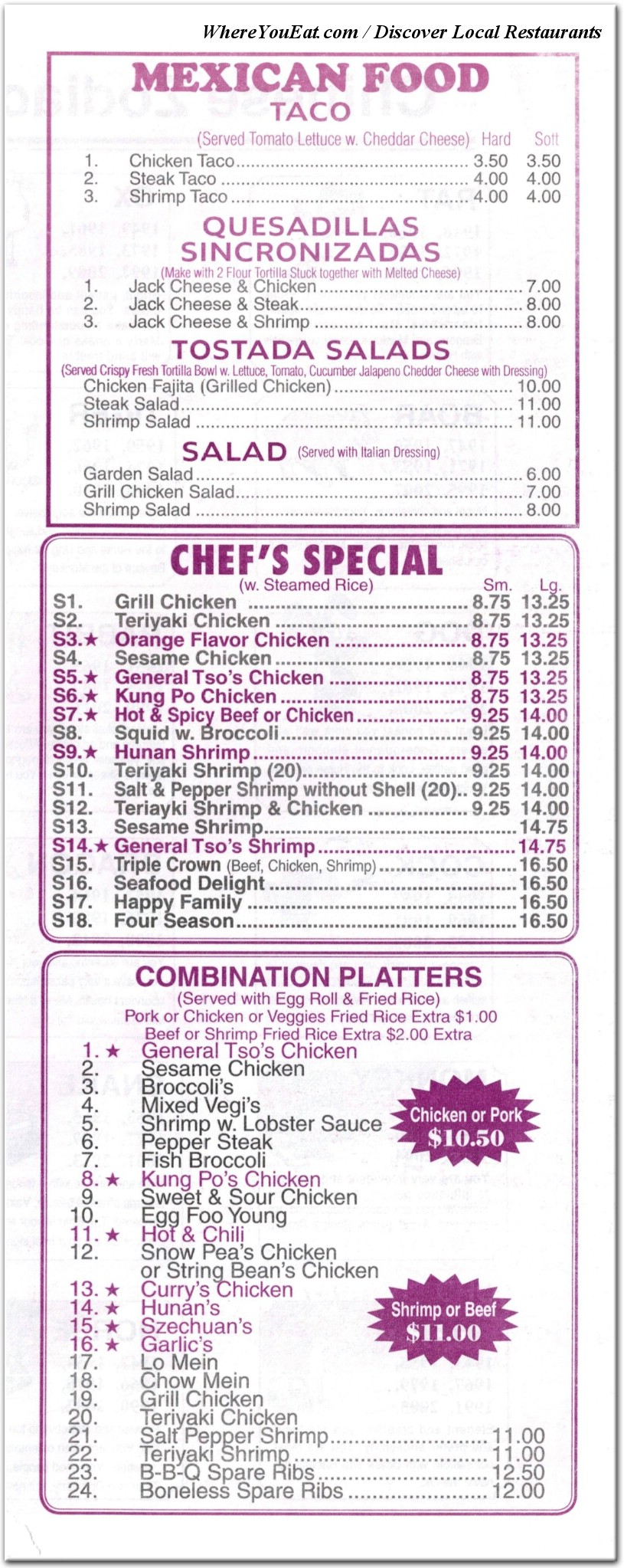 menu image