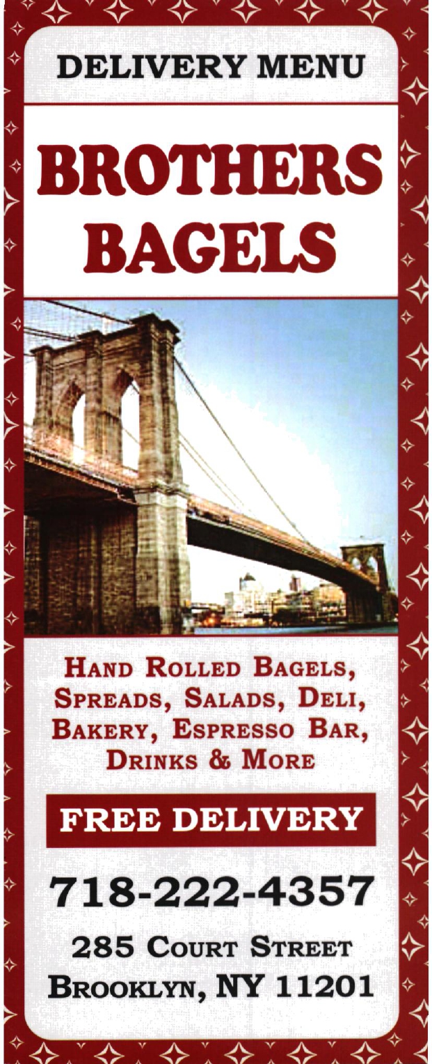 Brothers Bagels Restaurant in Brooklyn / Menus Photos