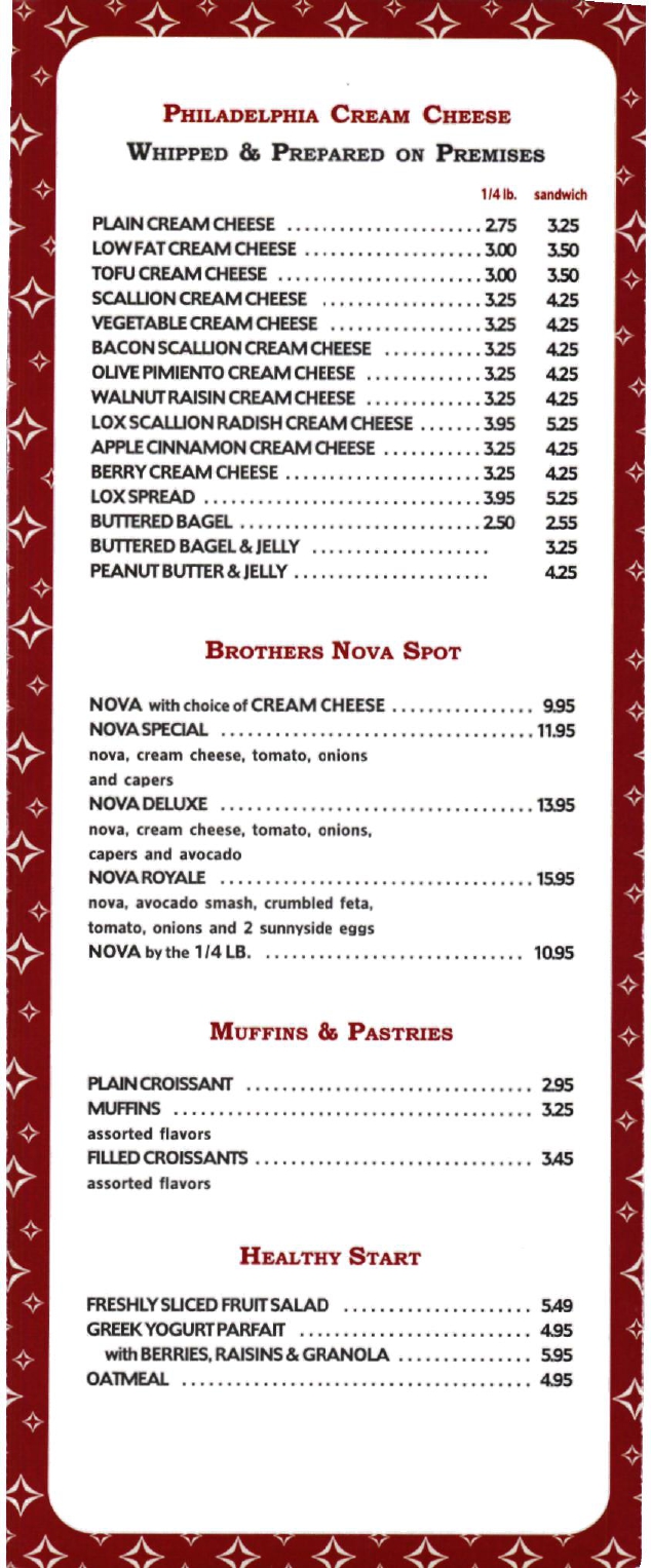 Brothers Bagels Restaurant in Brooklyn / Menus Photos