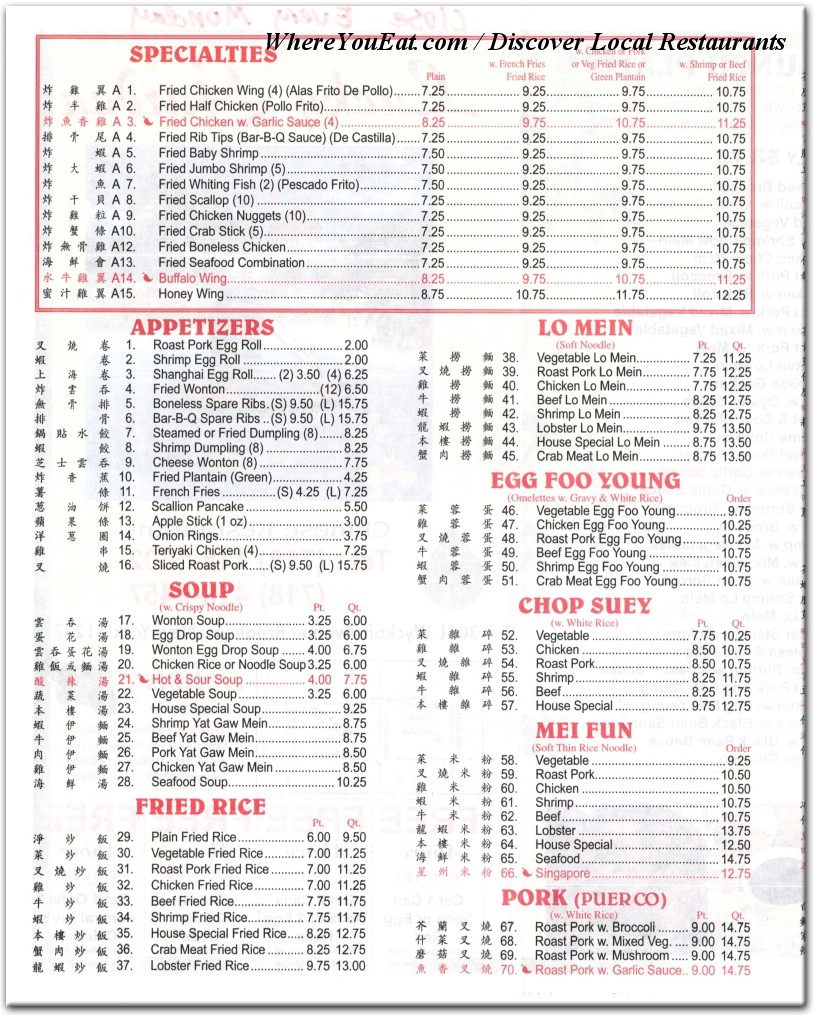 menu image
