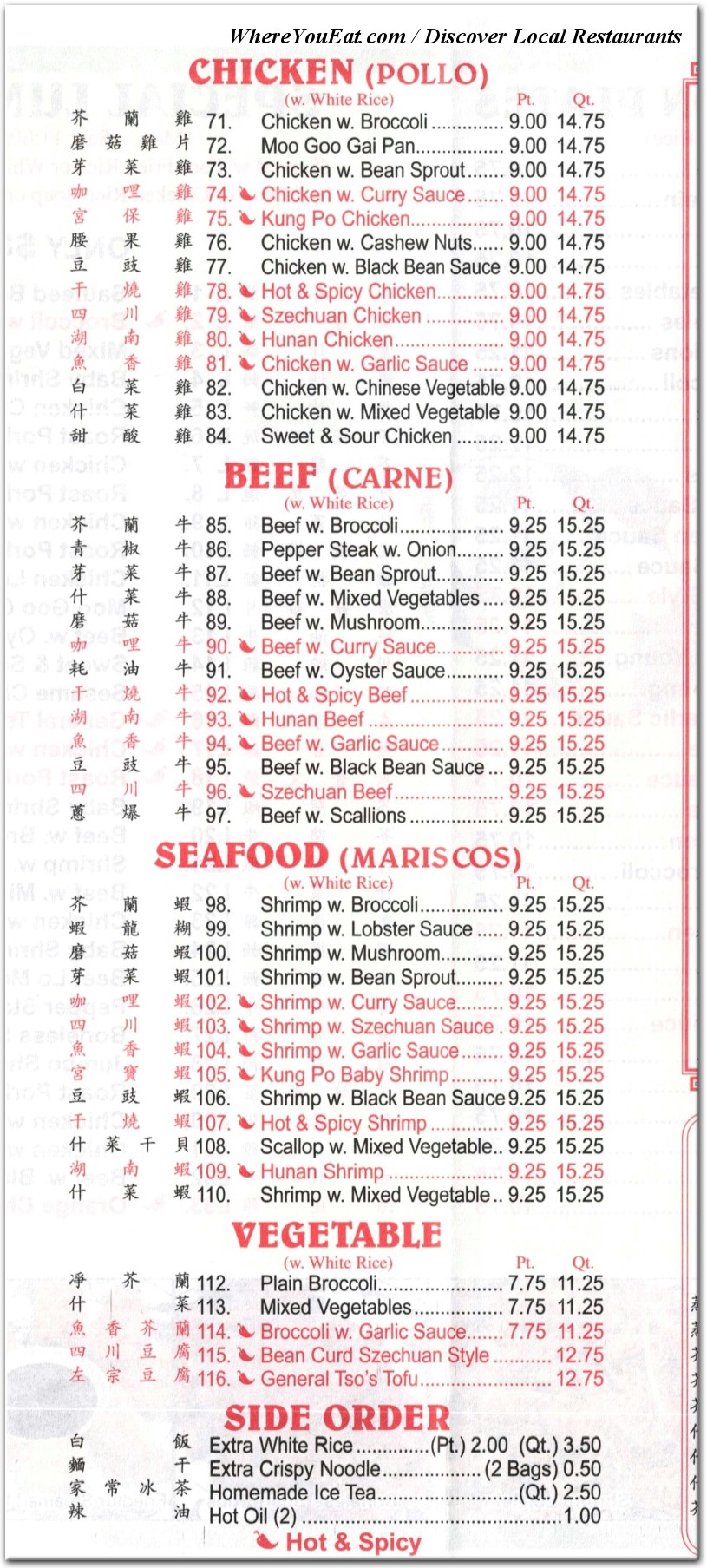 menu image