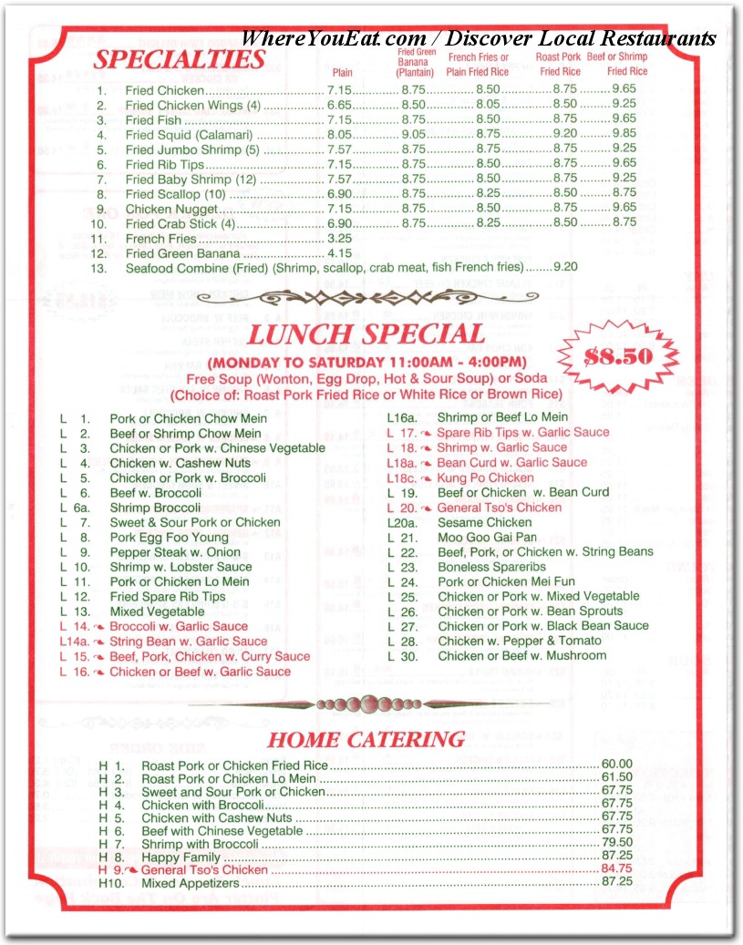 menu image