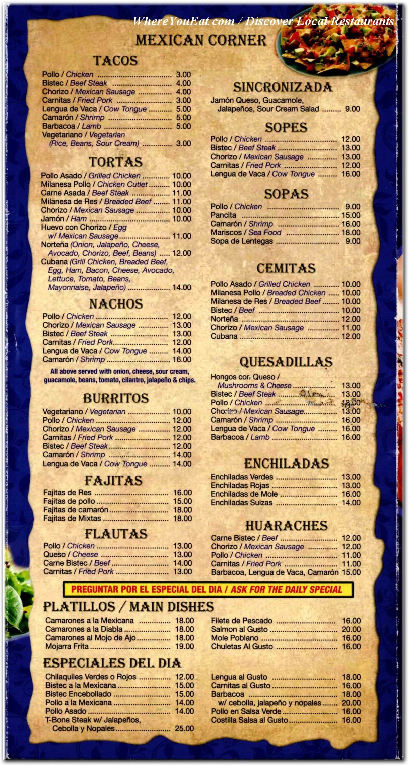 menu image