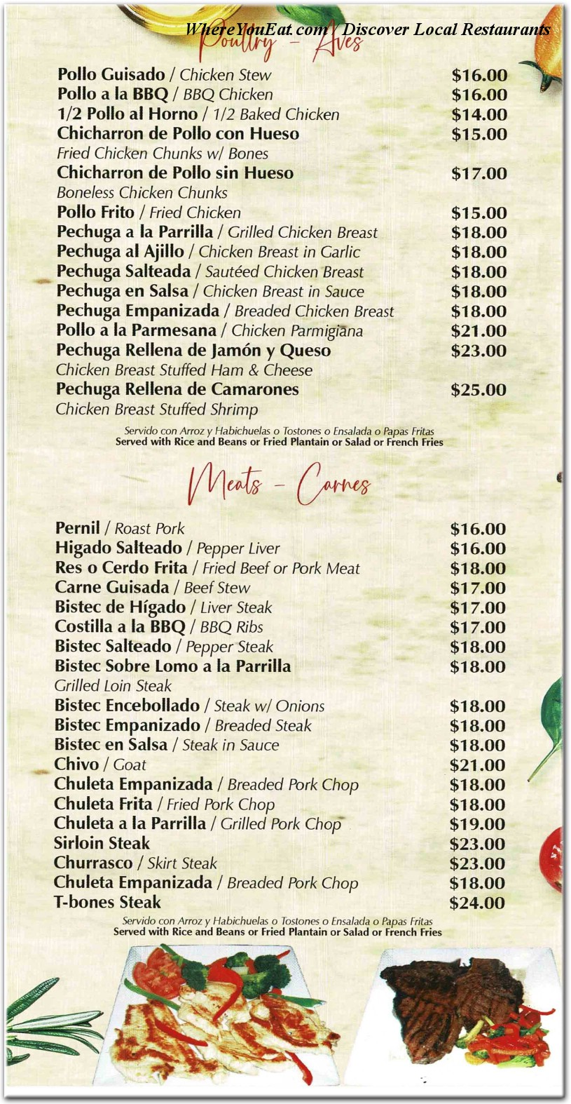 menu image