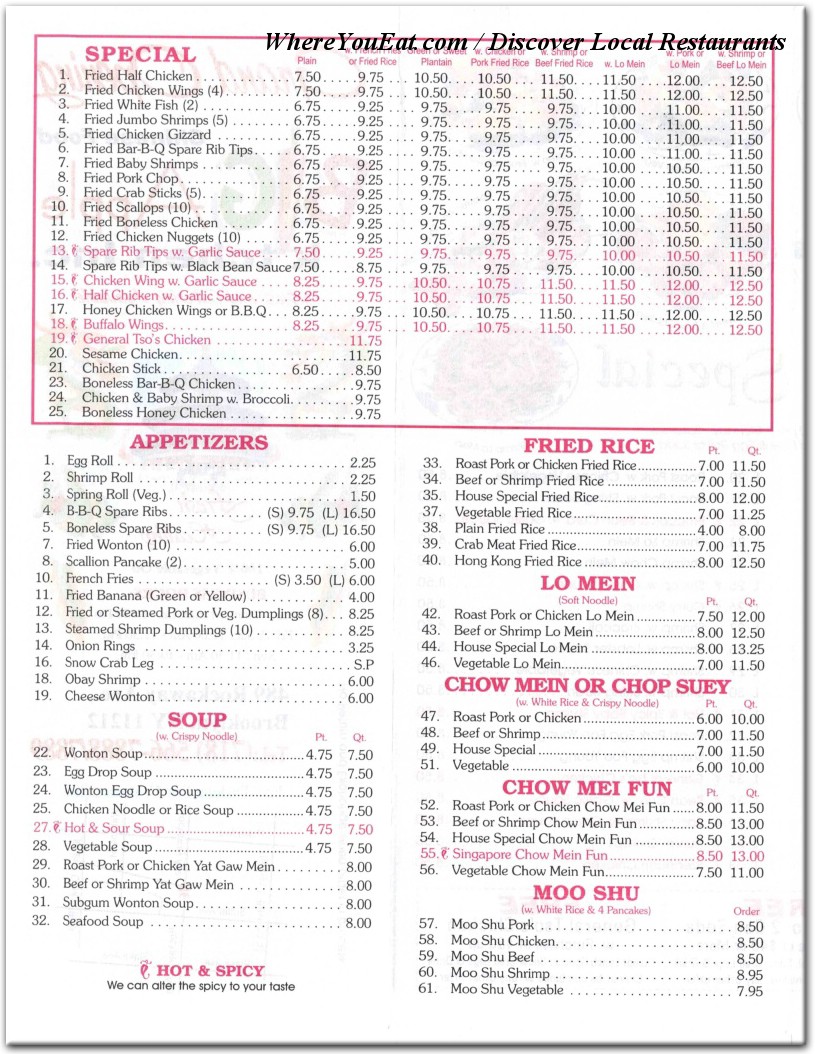 menu image