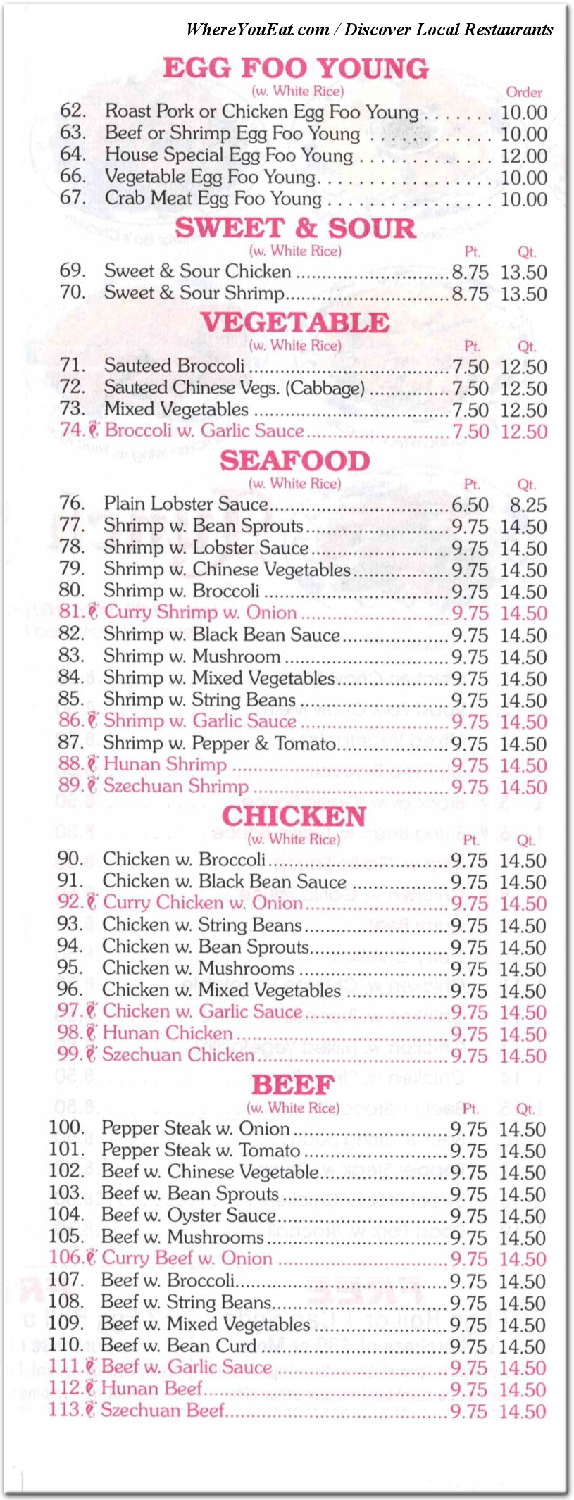 menu image