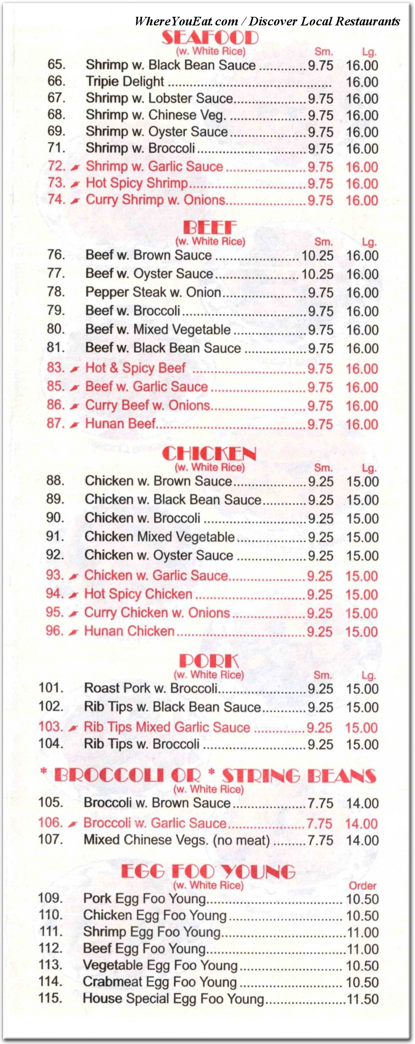 menu image
