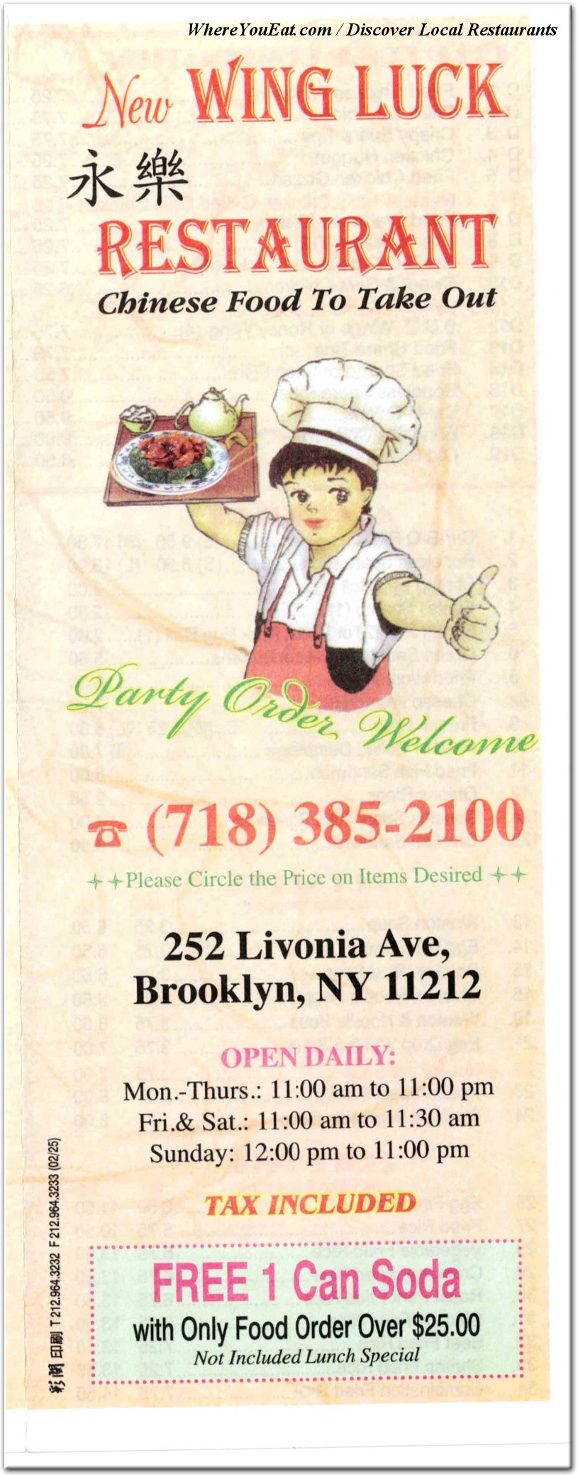 menu image