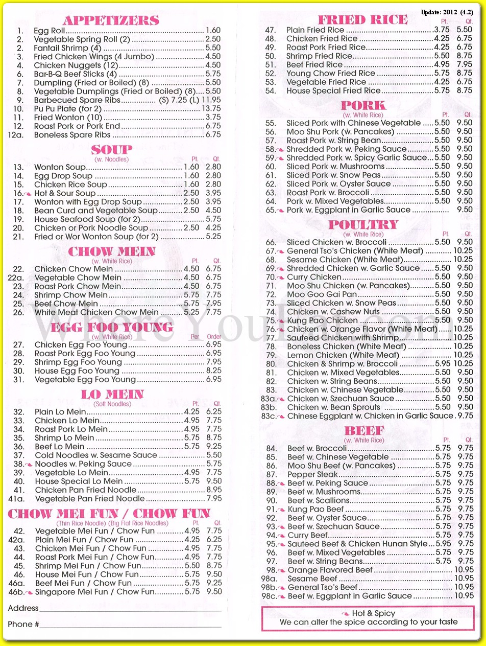 menu image