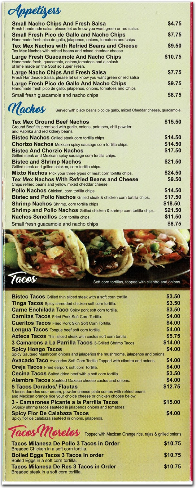 Morelo's Mexican Restaurant Restaurant in Staten Island / Menus & Photos