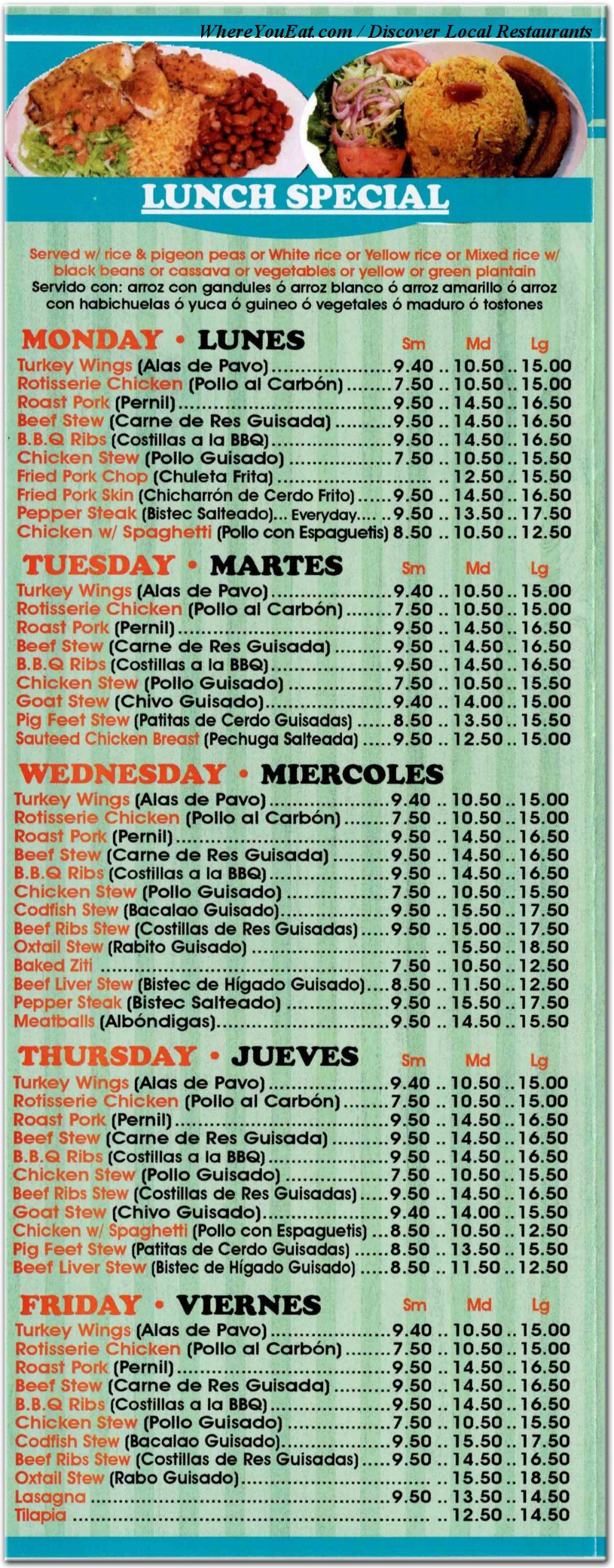 menu image