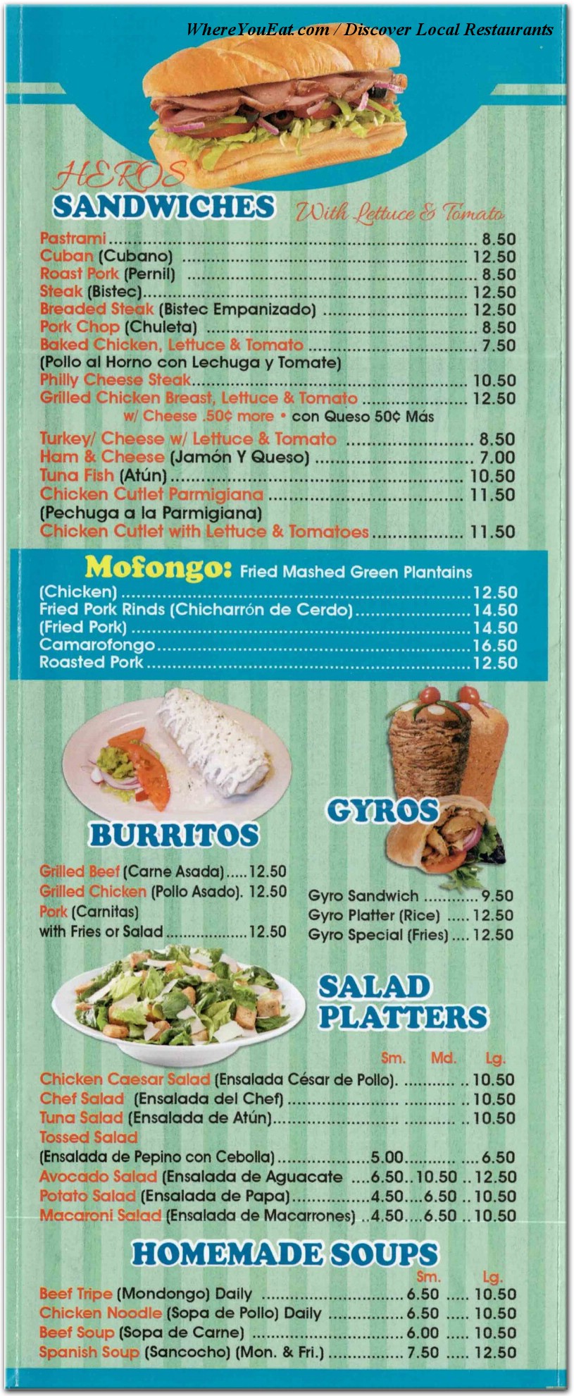 menu image