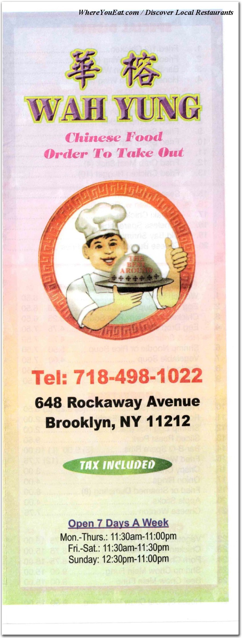 menu image
