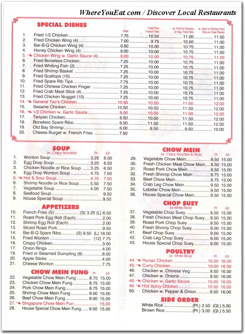 menu image