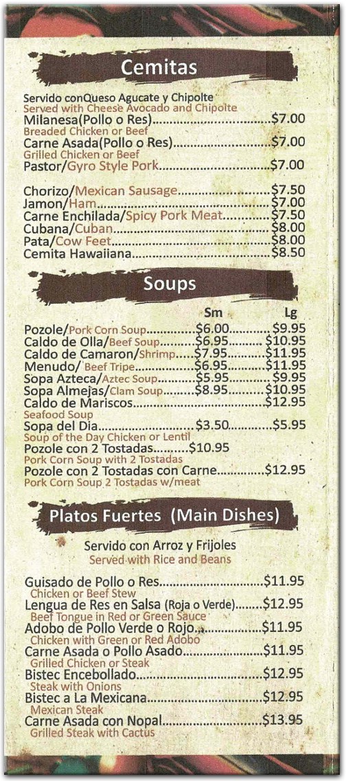 menu image