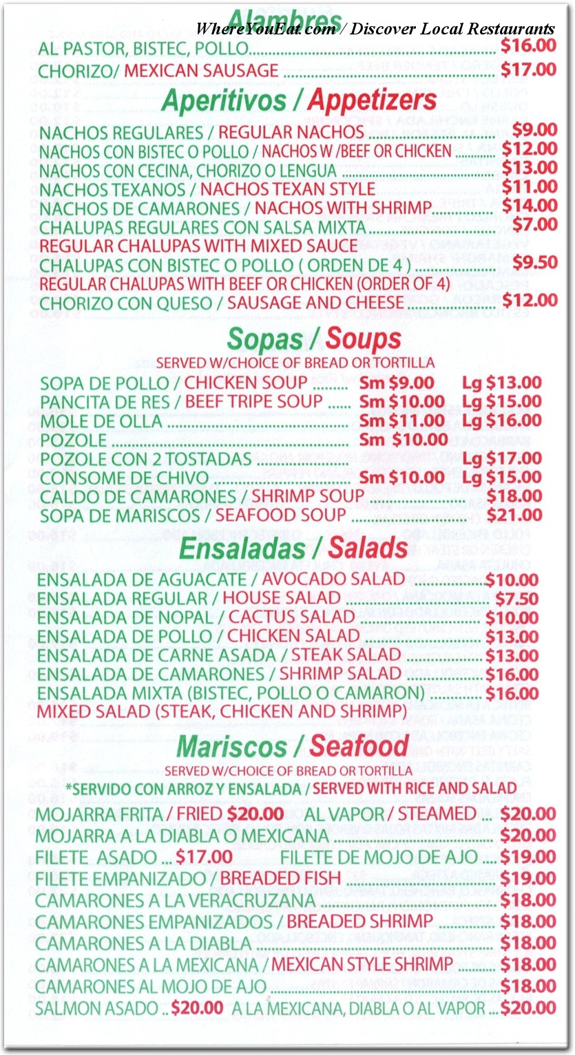 menu image