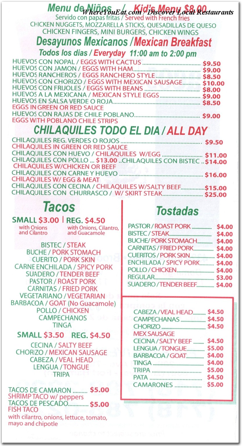 menu image