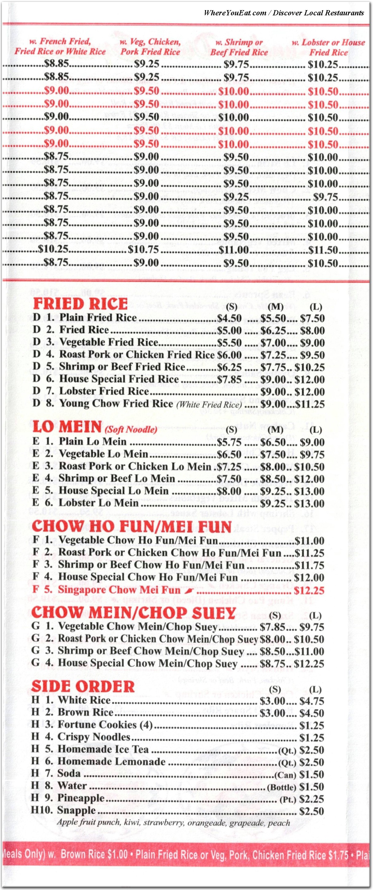 menu image