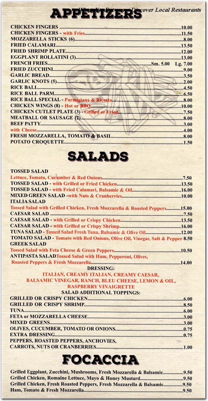 menu image