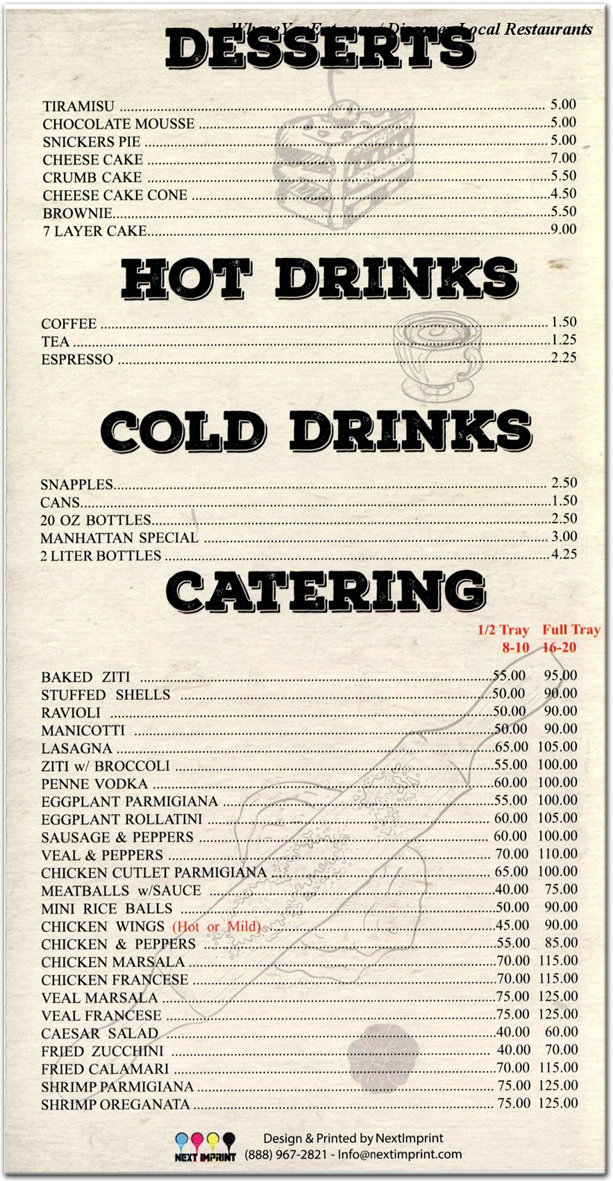 menu image