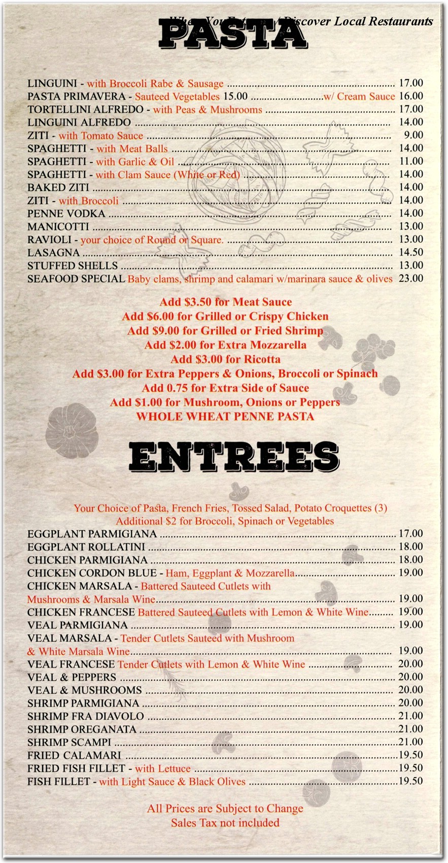 menu image