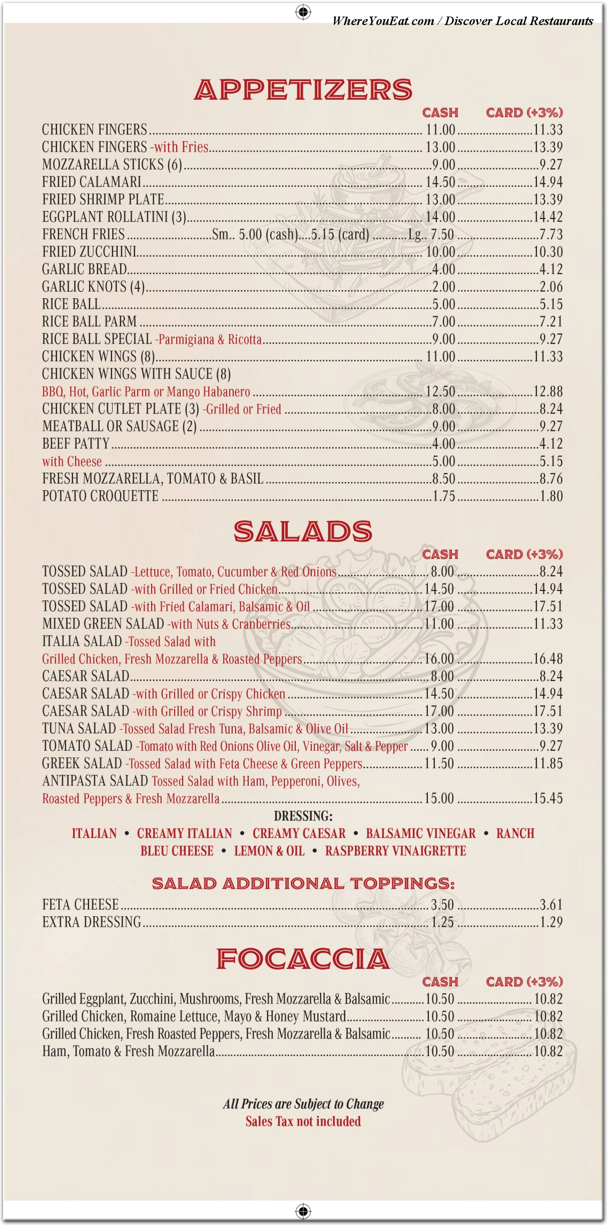 menu image