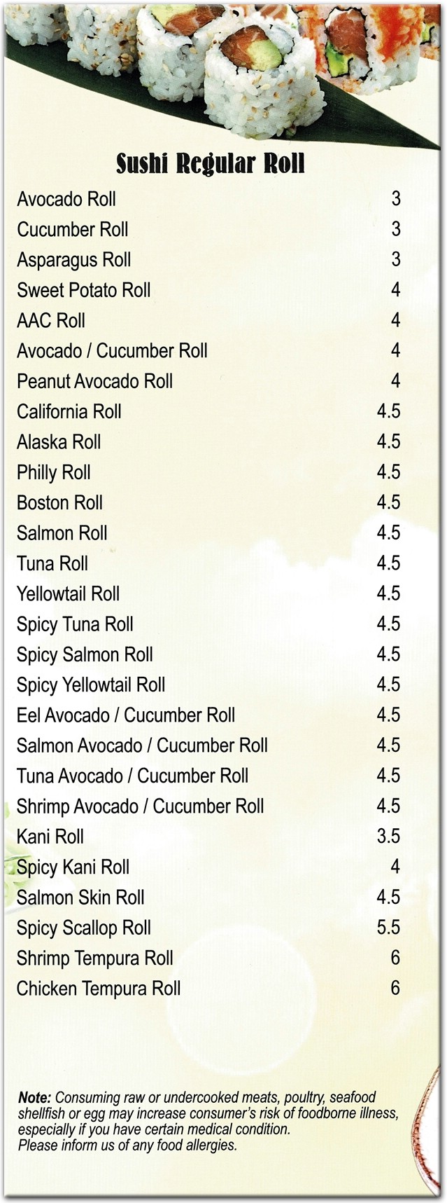 menu image