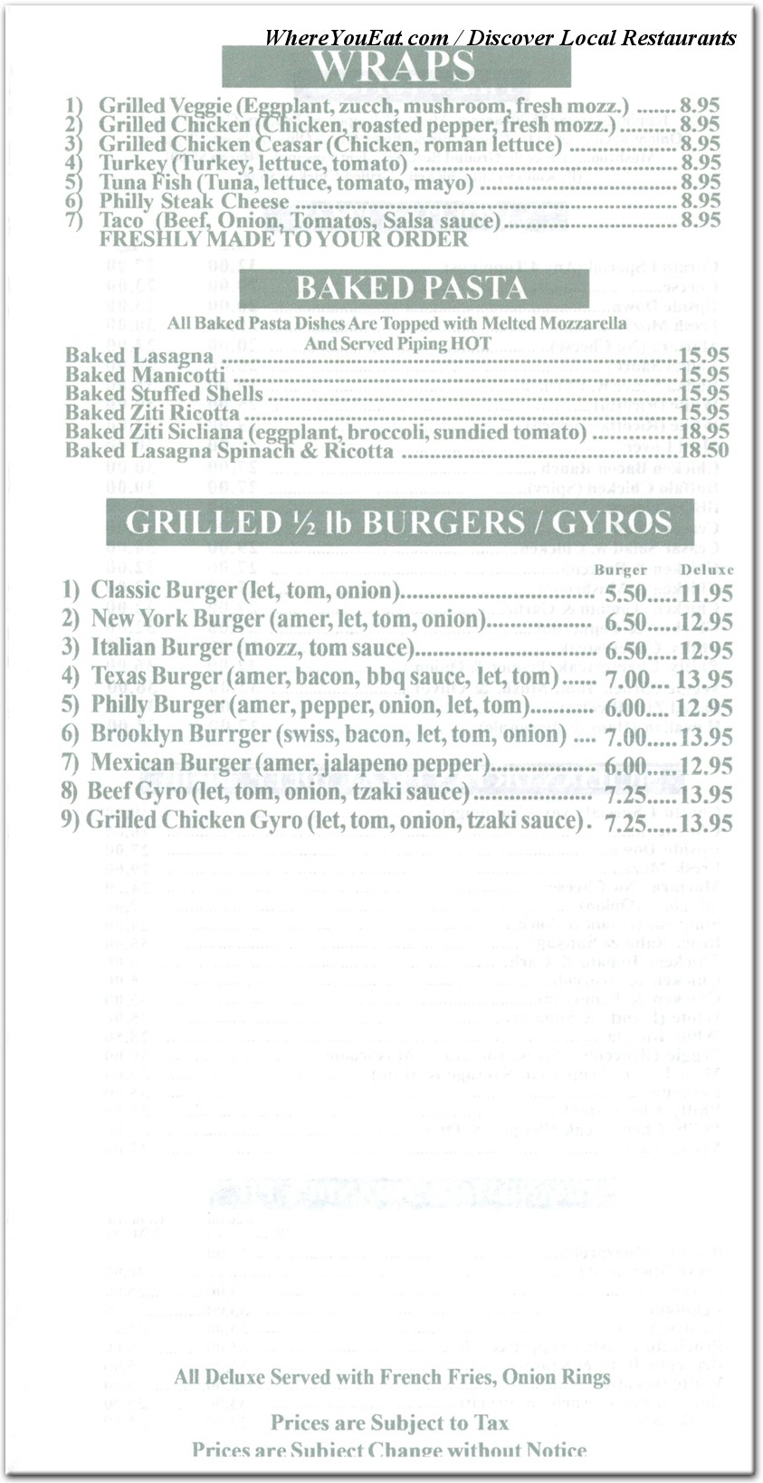 menu image