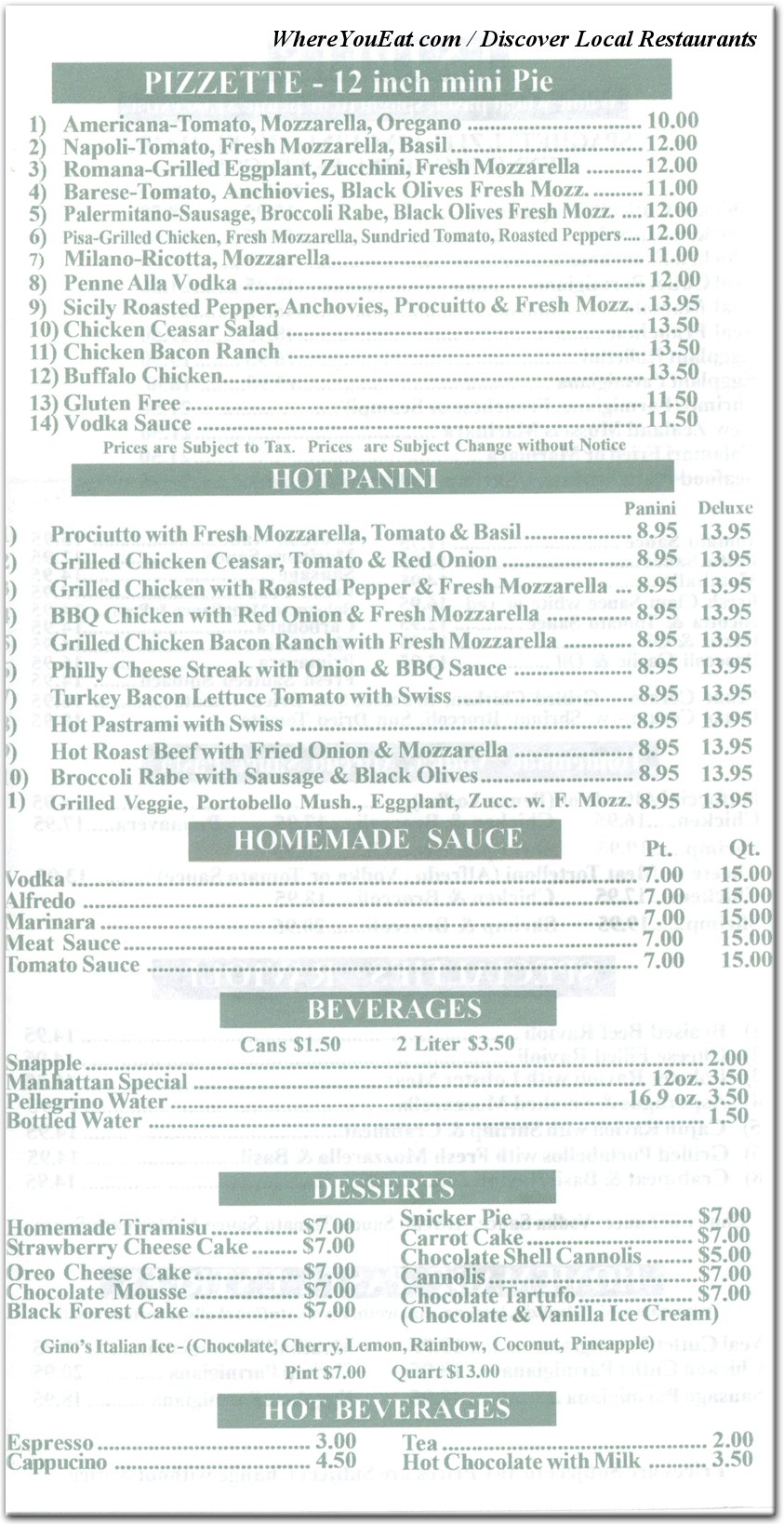 menu image