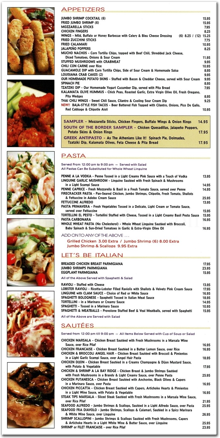 Bay Ridge Diner Restaurant in Brooklyn / Official Menus & Photos