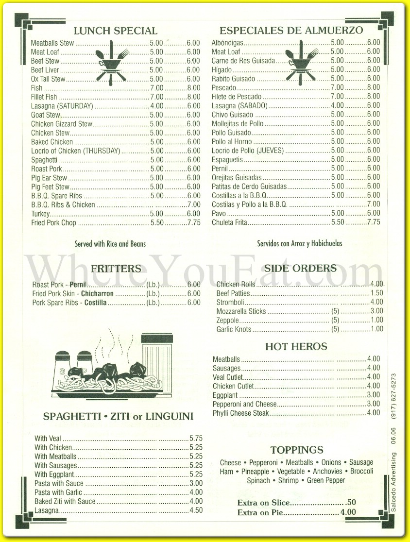 menu image