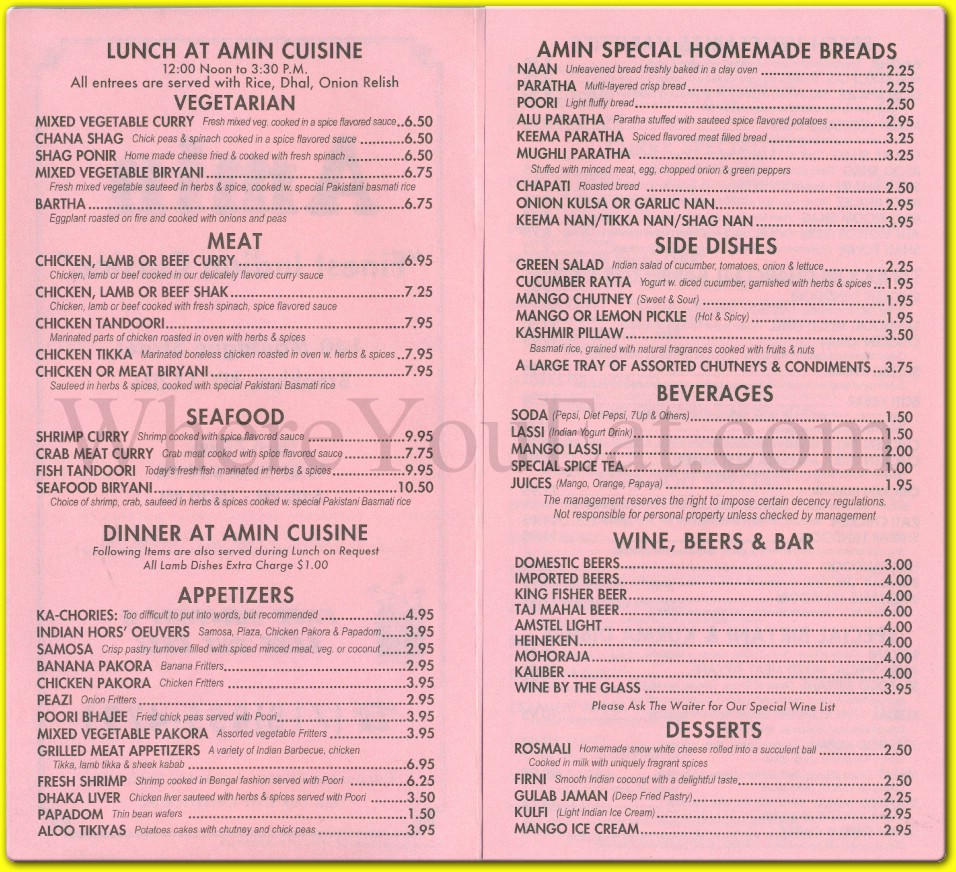 menu image