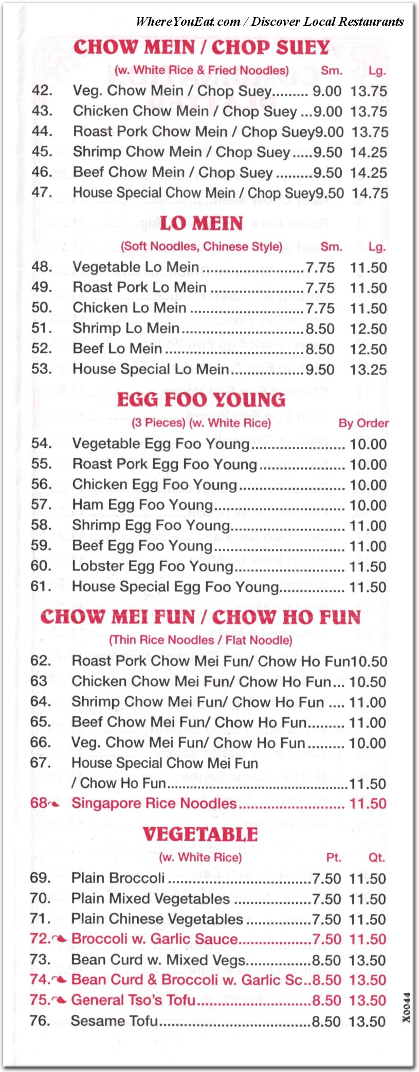 menu image