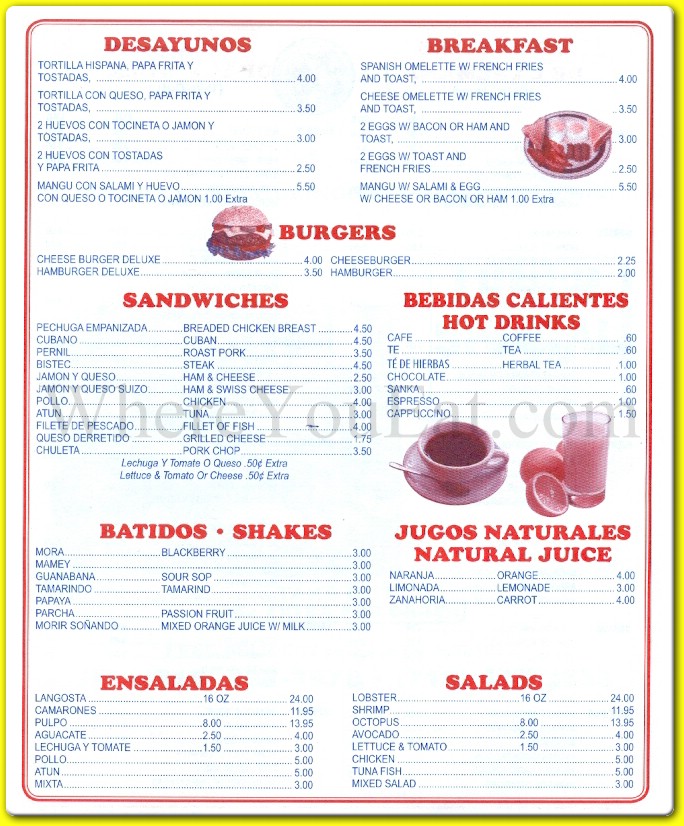 menu image