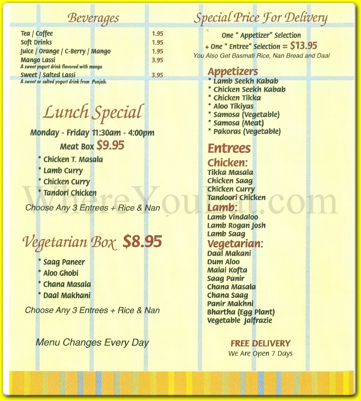 menu image