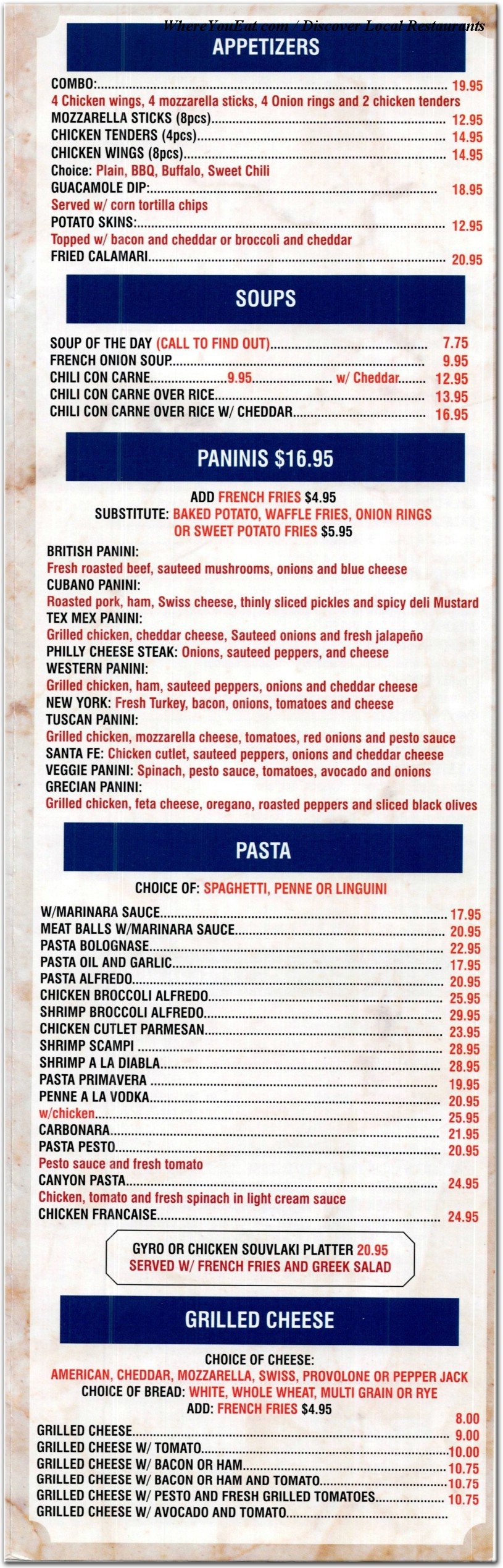 menu image
