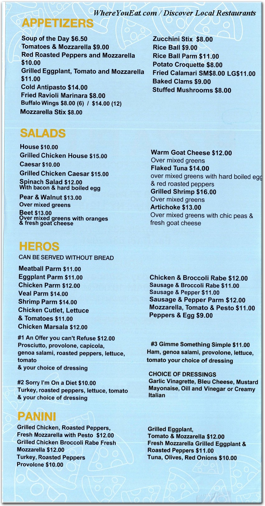 menu image