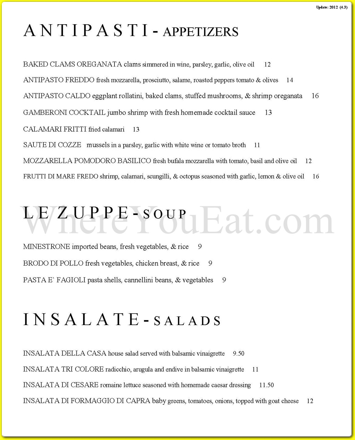 menu image